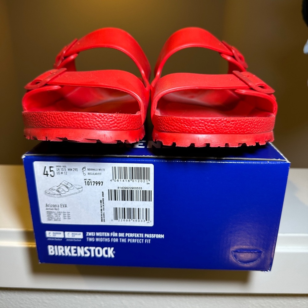 BIRKENSTOCK - Eva Arizona Sandals, Active Red, Men’s Size 12 - Picture 4 of 14